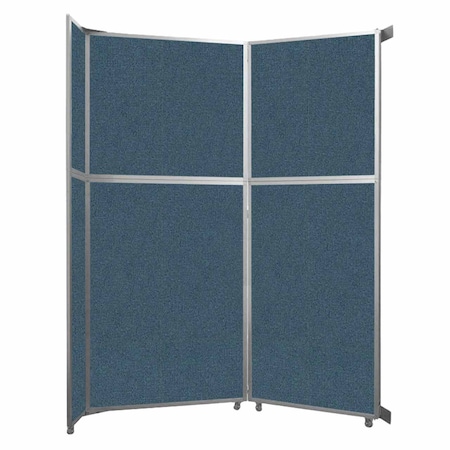 Versare Operable Wall Folding Room Divider 7'11" x 10'3/4" Caribbean Fabric 1070237-1